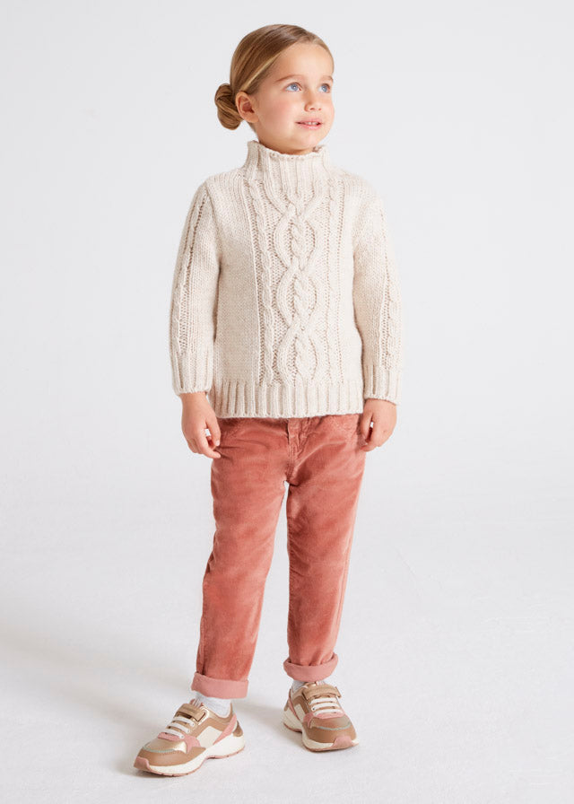 Pantalón aterciopelado slouchy fit para niña