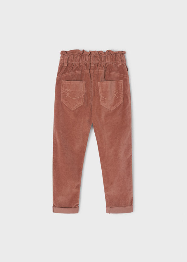 Pantalón aterciopelado slouchy fit para niña