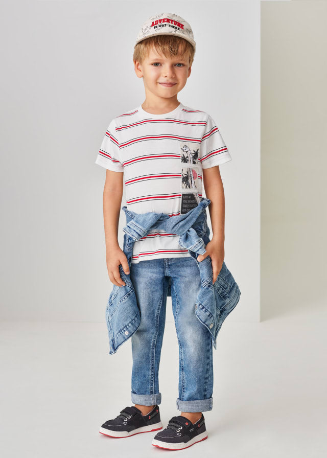 Pantalón vaquero regular fit de algodón sostenible para niño